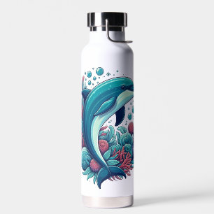 Niedlicher Delphin, Küstendelphin/Seeschifffahrt Trinkflasche