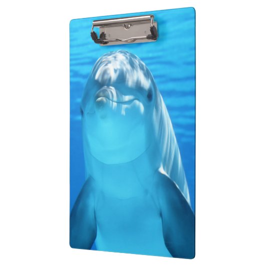 Niedlicher Delphin-Marinetier im blauen Meer Klemmbrett (Links)