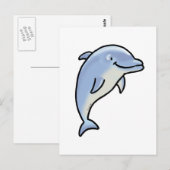 Niedlicher Delphin Postkarte (Vorne/Hinten)