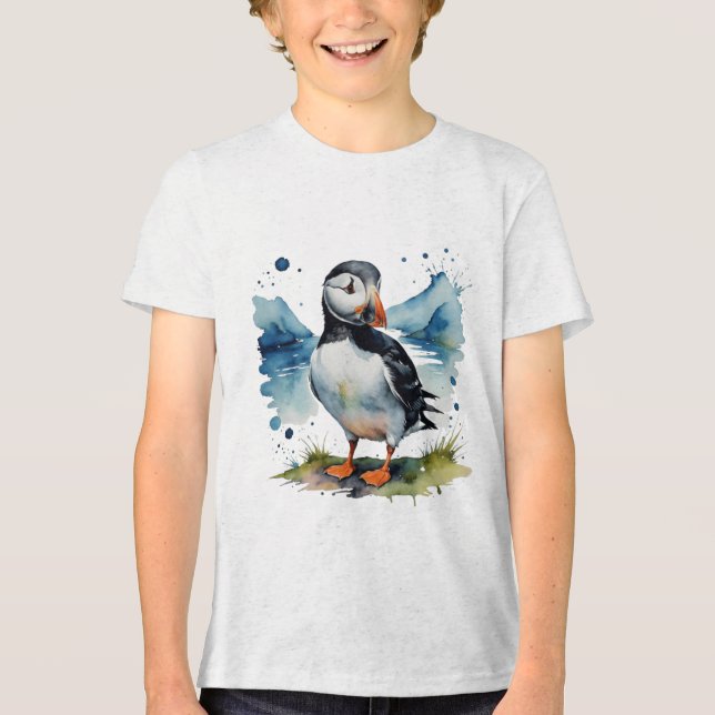 Niedlicher Delphin Tri-Blend Shirt (Vorderseite)