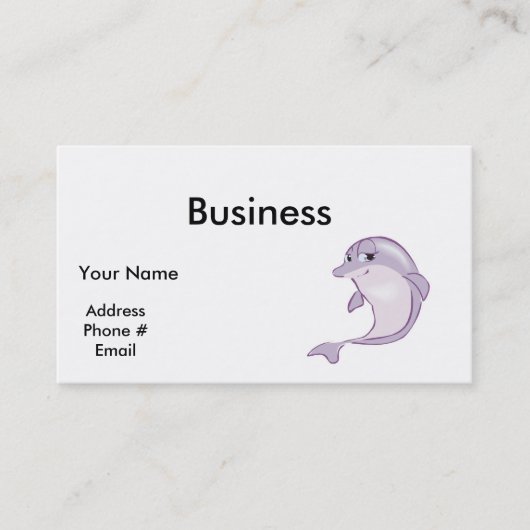 niedlicher Delphin Visitenkarte (Vorderseite)