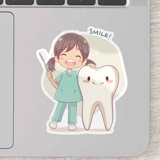 Niedlicher Dental Tooth Smile Sticker