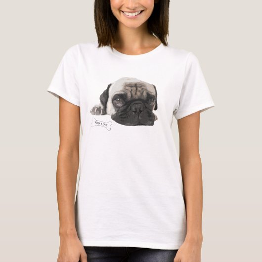 Niedlicher der Mops-T - Shirt der Frauen (Vorderseite)