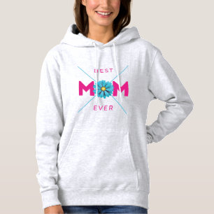 Niedlicher Design Text Beste Mama für alle Zeiten Hoodie