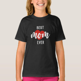 Niedlicher Design Text Beste Mama je mit Herz-T - T-Shirt