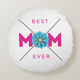 Niedlicher Design Text Beste Mama Jeden Tag für Mü Rundes Kissen