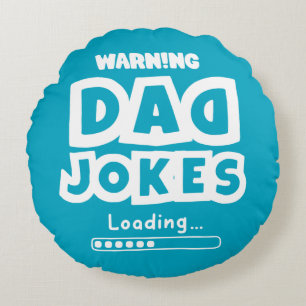 Niedlicher Design-Vater Jokes, die zum Vatertag ro Rundes Kissen