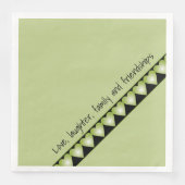 Niedlicher Designer für grün und schwarz Serviette (Vorderseite)