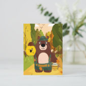 Niedlicher deutscher Bär Postkarte (Stehend Vorderseite)