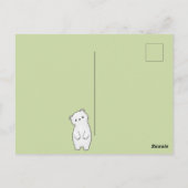 Niedlicher deutscher Bär Postkarte (Rückseite)