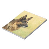 Niedlicher Deutscher HirtenNotepad Notizblock (Rotiert)