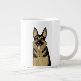 Niedlicher deutscher Schäferhund | Coole Haustierk Jumbo-Tasse