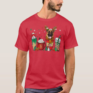 Niedlicher deutscher Schäferhund Dog Weihnachtskaf T-Shirt