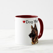 Niedlicher Deutscher Schäferhund Herzhund Mama Wel Tasse (VorderseiteRechts)