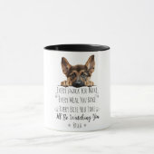 Niedlicher deutscher Schäferhund Hund Funny Custom Tasse (Zentrum)