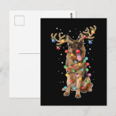 Niedlicher deutscher Schäferhund Hund Funny Xmas W Postkarte (Vorne/Hinten)