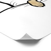 Niedlicher deutscher Schäferhund in Bett getuckt Poster (Ecke)