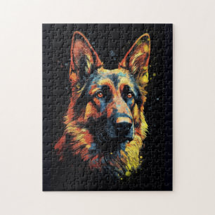 Niedlicher deutscher Schäferhund Puzzle
