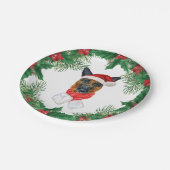 Niedlicher deutscher Schäferhund Weihnachten Pappteller (Schrägansicht)