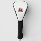 Niedlicher deutscher Schäferhund Weihnachtsmannmüt Golf Headcover (Vorderseite)
