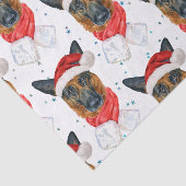 Niedlicher deutscher Schäferhund Weihnachtsmuster Seidenpapier (Ausschnitt)