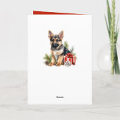 Niedlicher deutscher Schäferhund Welpenhund Frohe  Karte (Rückseite)