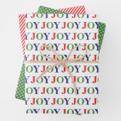 Niedlicher Dezember Winterurlaub Saison Joy Wordar Geschenkpapier Set (Beispiel)