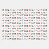 Niedlicher Dezember Winterurlaub Saison Joy Wordar Geschenkpapier Set (Vorderseite)