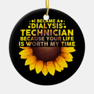 Niedlicher Dialysetechniker für Männer Frauen Keramik Ornament