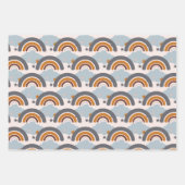 Niedlicher dicker Boho Kid's Pastel Rainbow, Cloud Geschenkpapier Set (Vorderseite 2)