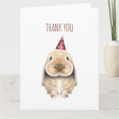 Niedlicher digitaler Bunny Dankeschön Karte (Vorderseite)