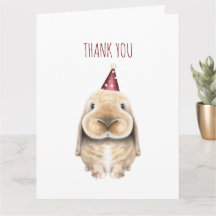 Niedlicher digitaler Bunny Dankeschön Karte