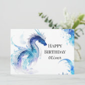 Niedlicher digitaler Drache Geburtstag Karte (Stehend Vorderseite)