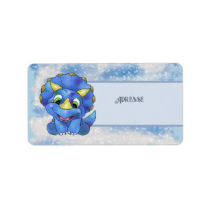 niedlicher Dino Adressaufkleber