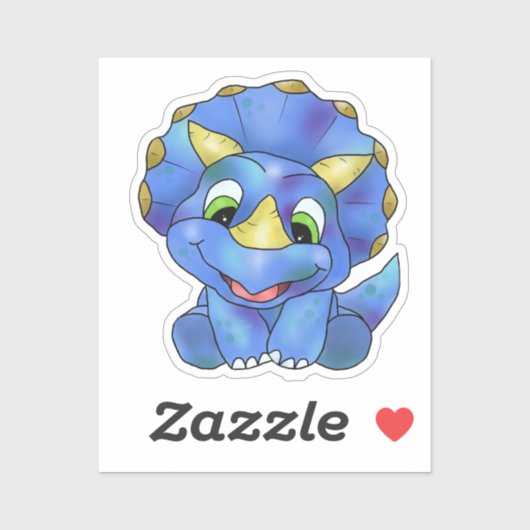 niedlicher Dino Aufkleber (Blatt)