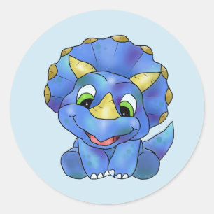 niedlicher Dino Runder Aufkleber