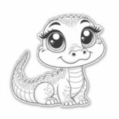 Niedlicher Dino Vinyl Aufkleber (Vorderseite)