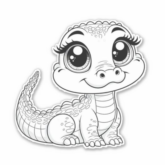 Niedlicher Dino Vinyl Aufkleber (Vorderseite)