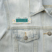 Niedlicher Dinosaur Alphabet Muster Custom Teacher Namensschild (Beispiel)