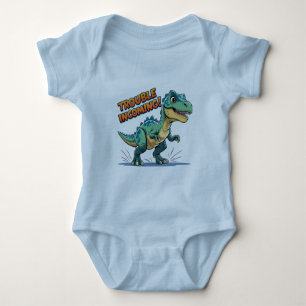 Niedlicher Dinosaur Baby Bodysuit - Trouble Incomi Baby Strampler