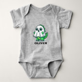 Niedlicher Dinosaur Ghost Halloween Baby Boy Baby Strampler (Vorderseite)