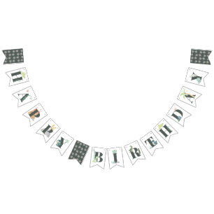 Niedlicher Dinosaur Jungle Watercolor Boy Happy Ge Wimpelkette