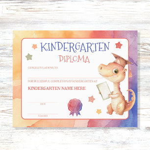 Niedlicher Dinosaur Kindergarten Diplom