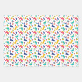 Niedlicher Dinosaur-Muster-Kindergeburtstag Geschenkpapier Set (Vorderseite 2)