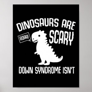 Niedlicher Dinosaur-Welt-Down-Syndrom-Tag Frauen K Poster