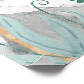 Niedlicher Dinosaurier 1. Schultag Foto Op Zeichen Poster (Ecke)