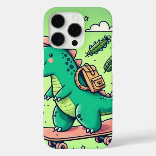 Niedlicher Dinosaurier auf einem Skateboard Case-Mate iPhone Hülle (Rückseite)