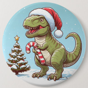 Niedlicher Dinosaurier aus Zuckerrohr Button