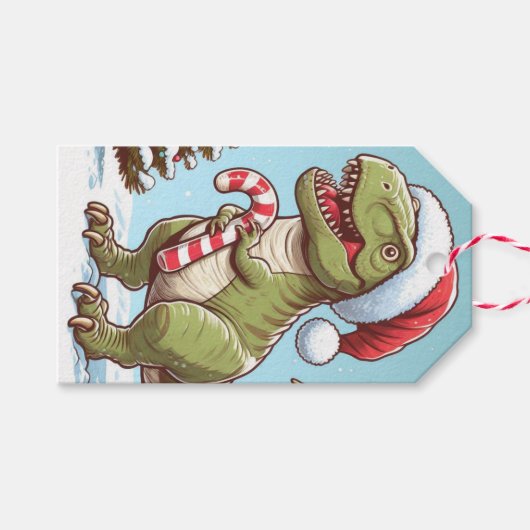 Niedlicher Dinosaurier aus Zuckerrohr Geschenkanhänger (Vorderseite (Horizontal))