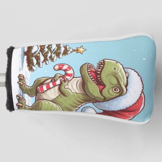 Niedlicher Dinosaurier aus Zuckerrohr Golf Headcover (Vorderseite)